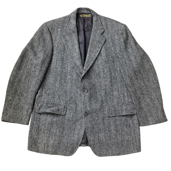 Brooks Brothers Other - Brooks Brothers BrooksTweed Grey Herringbone Shetland Wool Blazer Sport Coat 43R